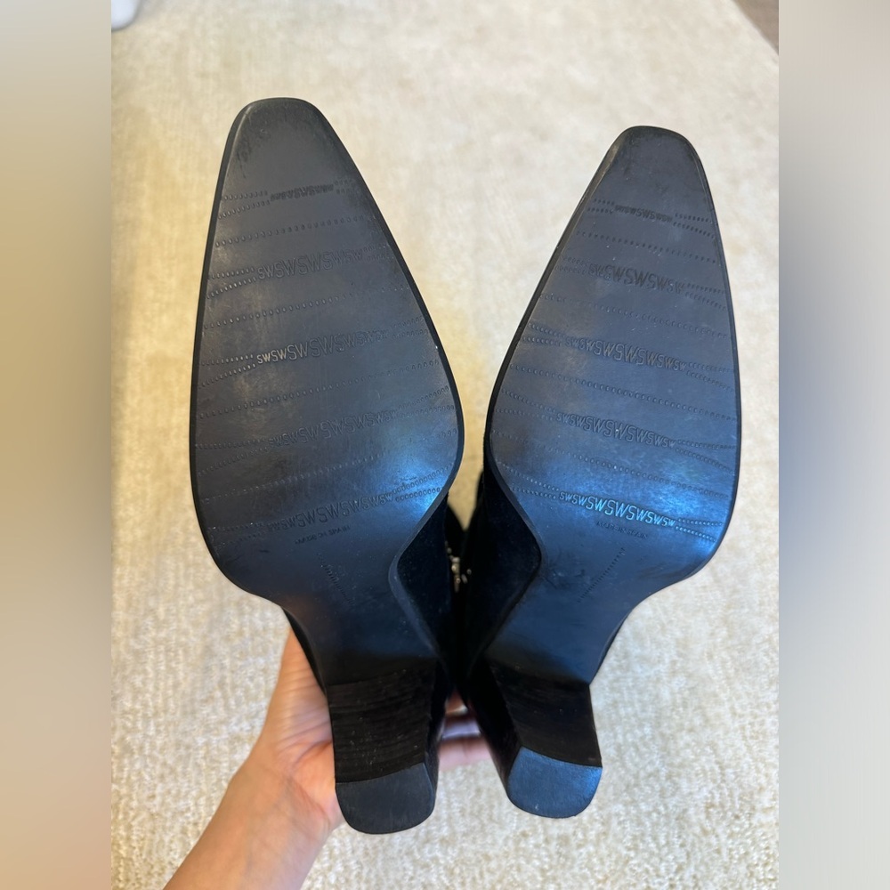 Stuart Weitzman Suede Slouch Boot With Crystal St… - image 4